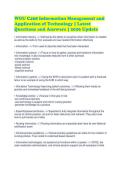 WGU C468 Information Management and&NewLine;Application of Technology &vert; Latest&NewLine;Questions and Answers &vert; 2026 Update