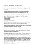 ACC 550 WSU EXAM 1 STUDY GUIDE