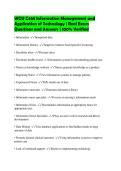 WGU C468 Information Management and&NewLine;Application of Technology &vert; Real Exam&NewLine;Questions and Answers &vert; 100&percnt; Verified