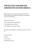 AFSB 153 ACTUAL EXAM PAPER 2026&NewLine;QUESTIONS WITH SOLUTIONS GRADED A&plus;