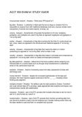 ACCT 550 EXAM -1 STUDY GUIDE