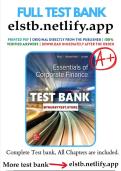 Essentials of Corporate Finance Edition 11 Ross