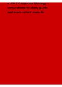 CH 7 Corporate Strategy Comprehensive Strategic Management Study Guide and Exam Review Material 2025&sol; 2026 Corporate-Level Strategy Diversification Growth Portfolio Analysis Concepts with Solution Updated Edition