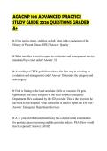 AGACNP 106 ADVANCED PRACTICE&NewLine;STUDY GUIDE 2026 QUESTIONS GRADED&NewLine;A&plus;