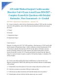 ATI Adult Medical Surgical Cardiovascular Disorders Unit 4 Exam Actual Exam 2026&sol;2027 &ndash; Complete Exam-Style Questions with Detailed Rationales &vert; Pass Guaranteed &ndash; A&plus; Graded&NewLine;&NewLine;