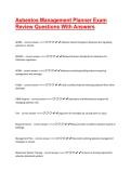 Asbestos Management Planner Exam Review&colon; Questions and Answers Study Guide