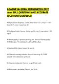 AGACNP 106 EXAM EXAMINATION TEST&NewLine;2026 FULL QUESTIONS AND ACCURATE&NewLine;SOLUTIONS GRADED A&plus;