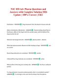 NSC 830 Adv Pharm Questions and Answers with Complete Solution 2026 Update &vert; 100&percnt; Correct &vert; EKU
