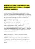 AGACNP 106 EXAM PRACTICE TEST 2026&NewLine;TESTED QUESTIONS WITH 100&percnt; CORRECT&NewLine;ANSWERS GRADED A&plus;