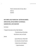 NUR 253 MENTAL HEALTH NURSING EXAM &ndash; QUESTIONS AND ANSWERS &vert; &NewLine;VERIFIED AND WELL DETAILED ANSWERS &vert; PLUS RATIONALES &vert; &NewLine;GUARANTEED PASS &vert; LATEST EXAM UPDATE