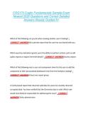COG170 Cogito Fundamentals Sample Exam &NewLine;Newest 2026 Questions and Correct Detailed &NewLine;Answers Already Graded A&plus; 