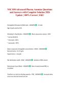 NSC 830 Advanced Pharm&semi; Anemias Questions and Answers with Complete Solution 2026 Update &vert; 100&percnt; Correct &vert; EKU