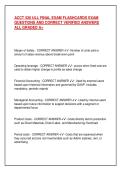 ACCT 526 ULL FINAL EXAM FLASHCARDS EXAM &NewLine;QUESTIONS AND CORRECT VERIFIED ANSWERS &NewLine;ALL GRADED A&plus;