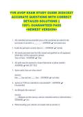 YVR AVOP EXAM STUDY GUIDE 2026&sol;2027 &NewLine;ACCURATE QUESTIONS WITH CORRECT &NewLine;DETAILED SOLUTIONS &vert;&vert; &NewLine;100&percnt; GUARANTEED PASS &NewLine;<NEWEST VERSION> 
