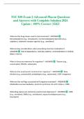 NSC 830 Exam 2 Advanced Pharm Questions and Answers with Complete Solution 2026 Update &vert; 100&percnt; Correct &vert; EKU