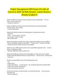 Project Management APM Exam LO1 with all Correct & 100&percnt; Verified Answers &vert;Latest Version &vert;Already Graded A&plus;