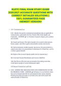 KLETC FINAL EXAM STUDY GUIDE &NewLine;2026&sol;2027 ACCURATE QUESTIONS WITH &NewLine;CORRECT DETAILED SOLUTIONS &vert;&vert; &NewLine;100&percnt; GUARANTEED PASS &NewLine;<NEWEST VERSION> 