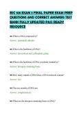 BSC 108 EXAM 3 FINAL PAPER EXAM PREP&NewLine;QUESTIONS AND CORRECT ANSWERS TEST&NewLine;BANK FULLY UPDATED PASS READY&NewLine;RESOURCE&NewLine;