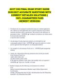 ACCT 526 FINAL EXAM STUDY GUIDE &NewLine;2026&sol;2027 ACCURATE QUESTIONS WITH &NewLine;CORRECT DETAILED SOLUTIONS &vert;&vert; &NewLine;100&percnt; GUARANTEED PASS &NewLine;<NEWEST VERSION> 
