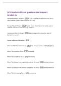 AP Calculus AB Exam questions and answers&NewLine;Graded A&plus;
