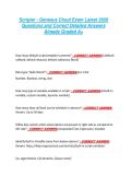 Scripter - Genesys Cloud Exam Latest 2026 &NewLine;Questions and Correct Detailed Answers &NewLine;Already Graded A&plus; 