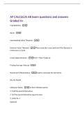 AP CALCULUS AB Exam questions and answers&NewLine;Graded A&plus;