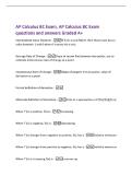 AP Calculus BC Exam&comma; AP Calculus BC Exam&NewLine;questions and answers Graded A&plus;
