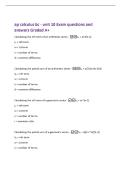 ap calculus bc - unit 10 Exam questions and&NewLine;answers Graded A&plus;