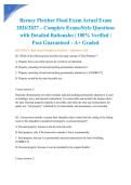 Barney Fletcher Final Exam Actual Exam 2026&sol;2027 &ndash; Complete Exam-Style Questions with Detailed Rationales &vert; 100&percnt; Verified &vert; Pass Guaranteed &ndash; A&plus; Graded&NewLine;&NewLine;