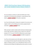 NR667 CEA Final Exam Newest 2026 Questions &NewLine;and Correct Detailed Answers Already Graded A&plus; 
