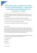 NRNP 6645 Psychotherapy Midterm Exam Walden University Actual Exam 2026&sol;2027 &ndash; Complete Exam-Style Questions with Detailed Rationales &vert; Pass Guaranteed &ndash; A&plus; Graded&NewLine;&NewLine;