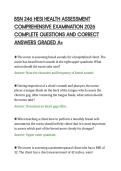 BSN 246 HESI HEALTH ASSESSMENT&NewLine;COMPREHENSIVE EXAMINATION 2026&NewLine;COMPLETE QUESTIONS AND CORRECT&NewLine;ANSWERS GRADED A&plus;