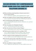 SOCCER REFEREE TEST COMPREHENSIVE&NewLine;STUDY GUIDE 2026 FULL QUESTIONS AND&NewLine;SOLUTIONS GRADED A&plus;