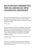 BSN 246 HESI HEALTH ASSESSMENT FINAL&NewLine;PAPER 2026 QUESTIONS AND VERIFIED&NewLine;SOLUTIONS STUDY GUIDE RESOURCE