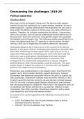 Challenges to the Weimar constitution 1919-29