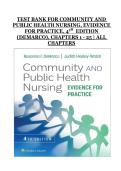 Community and Public Health Nursing&colon; Evidence for Practice &lpar;4th Edition&rpar; by DeMarco &ndash; Complete Test Bank for Chapters 1&ndash;25
