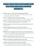 SOCIAL WORK PRACTICE EXAMINATION&NewLine;2026 QUESTIONS WITH ANSWERS&NewLine;GRADED A&plus;