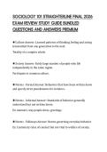 SOCIOLOGY 101 STRAIGHTERLINE FINAL 2026&NewLine;EXAM REVIEW STUDY GUIDE BUNDLED&NewLine;QUESTIONS AND ANSWERS PREMIUM