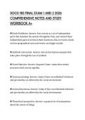 SOCS 185 FINAL EXAM 1 AND 2 2026&NewLine;COMPREHENSIVE NOTES AND STUDY&NewLine;WORKBOOK A&plus;