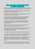 MBA 600 EXAM 2 QUESTIONS WITH ACCURATE ANSWERS