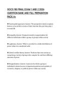SOCS 185 FINAL EXAM 1 AND 2 2026&NewLine;QUESTION BANK AND FULL PREPARATION&NewLine;PACK A&plus;&NewLine;