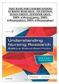Understanding Nursing Research &lpar;7th Edition&rpar; by Susan Grove and Jennifer Gray &ndash; Complete Test Bank Questions and Answers