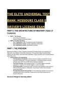 2026&sol;2027 Missouri Class E Driver's License Exam &vert; The Elite Universal Test Bank &lpar;60 Q&A with Mentor Analysis&rpar;