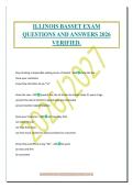 ILLINOIS BASSET EXAM&NewLine;QUESTIONS AND ANSWERS 2026&NewLine;VERIFIED&period;