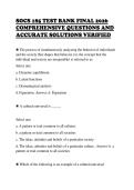 SOCS 185 TEST BANK FINAL 2026&NewLine;COMPREHENSIVE QUESTIONS AND&NewLine;ACCURATE SOLUTIONS VERIFIED