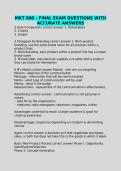 MKT 600 - FINAL EXAM QUESTIONS WITH ACCURATE ANSWERS