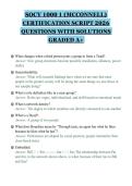 SOCY 1000 1 &lpar;MCCONNELL&rpar;&NewLine;CERTIFICATION SCRIPT 2026&NewLine;QUESTIONS WITH SOLUTIONS&NewLine;GRADED A&plus;&NewLine;