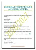 BEFO FINAL EXAM QUESTIONS AND&NewLine;ANSWERS 2026 VERIFIED&period;