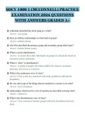 SOCY 1000 1 &lpar;MCCONNELL&rpar; PRACTICE&NewLine;EXAMINATION 2026 QUESTIONS&NewLine;WITH ANSWERS GRADED A&plus;&NewLine;