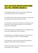 SOCY 1000 EXAM CERTIFICATION PAPER&NewLine;2026 FULL ANSWERS GRADED A&plus;